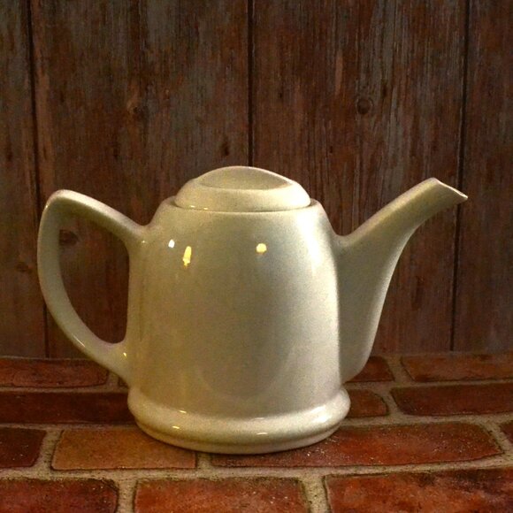Vintage Baker Hart And Stuart White Teapot With Copper Cozy Rustic Country Charm - Picture 5 of 10